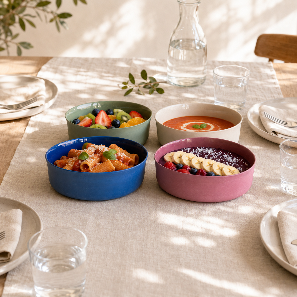 Natura Medium Bowl Set - 4 Colors (A)