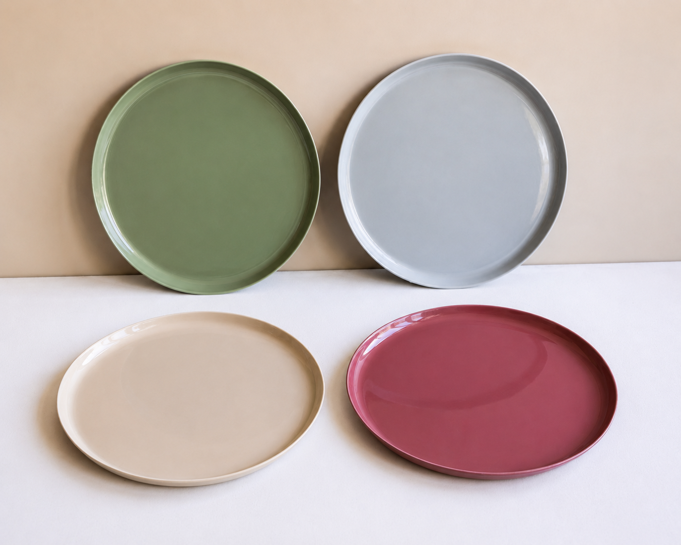 Natura 25cm Dinner Plate Set 4 Colors (B)