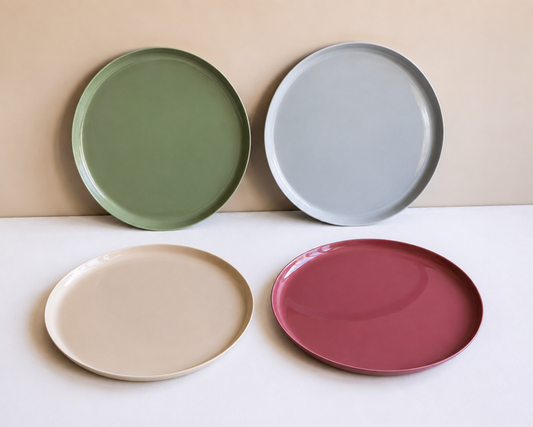 Natura 25 cm Yemek Tabağı Seti 4 Renk (B)