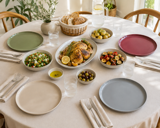 Natura 25 cm Yemek Tabağı Seti 4 Renk (B)